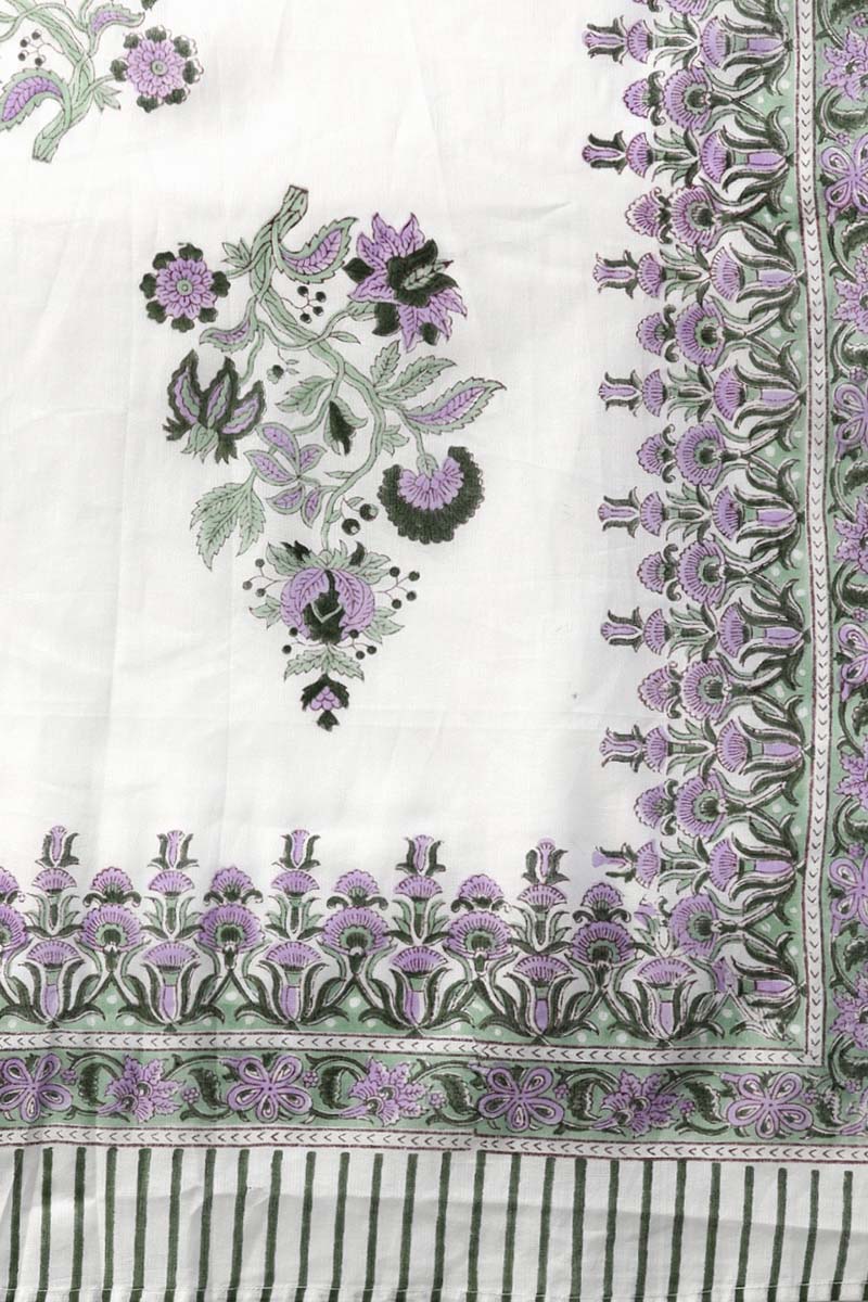 Ahika Women Cotton Green Ethnic Motifs Printed Straight Kurta Pant Dupatta Set 